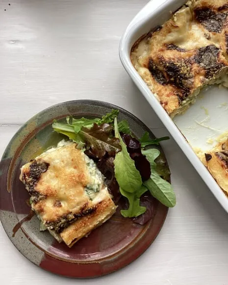 An Inspired Creation for Layered Pasta with Zucchini and Cheese Medley